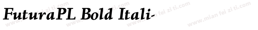 FuturaPL Bold Itali字体转换